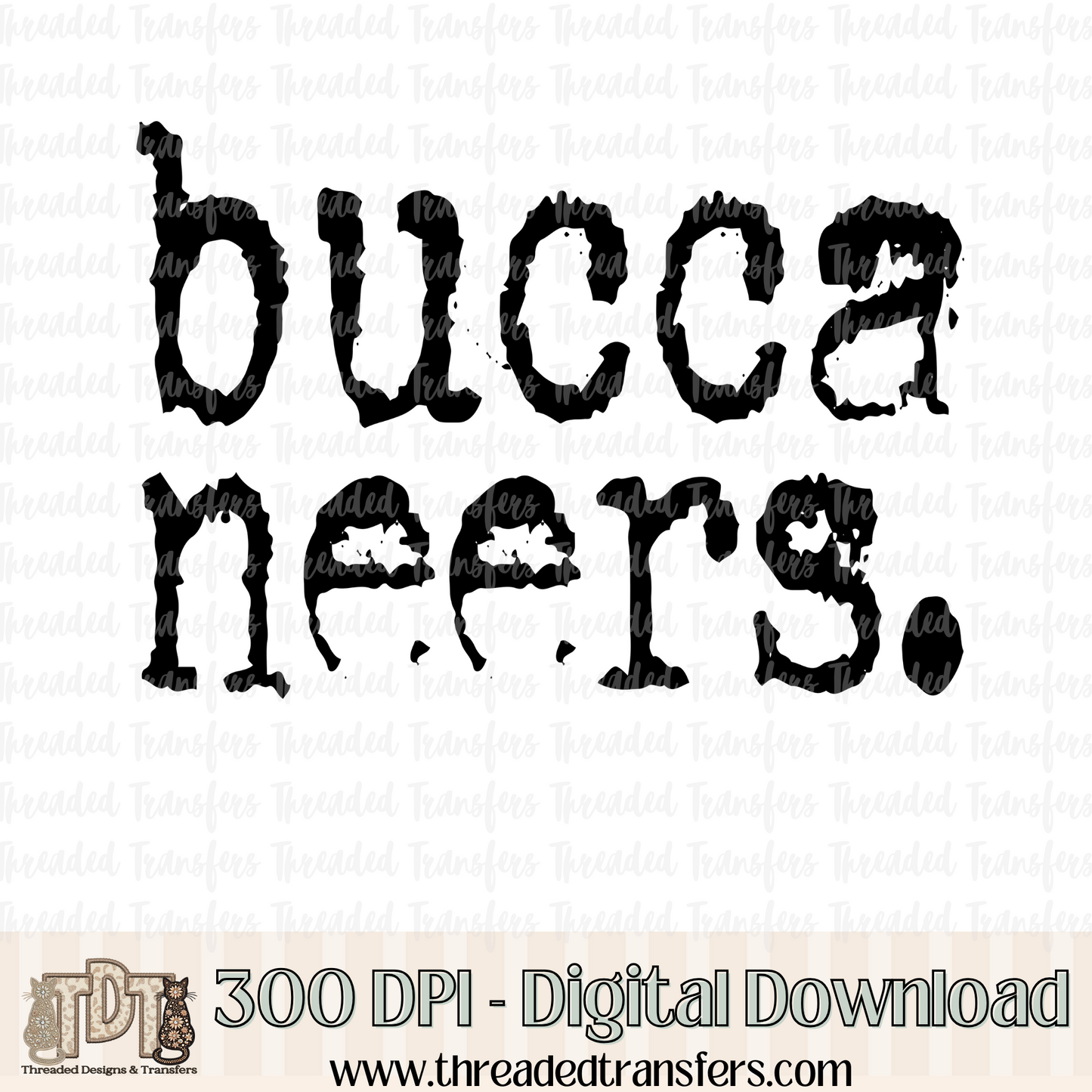 Buccaneers Typography Digital Design Download (PNG Format - no product shipped)