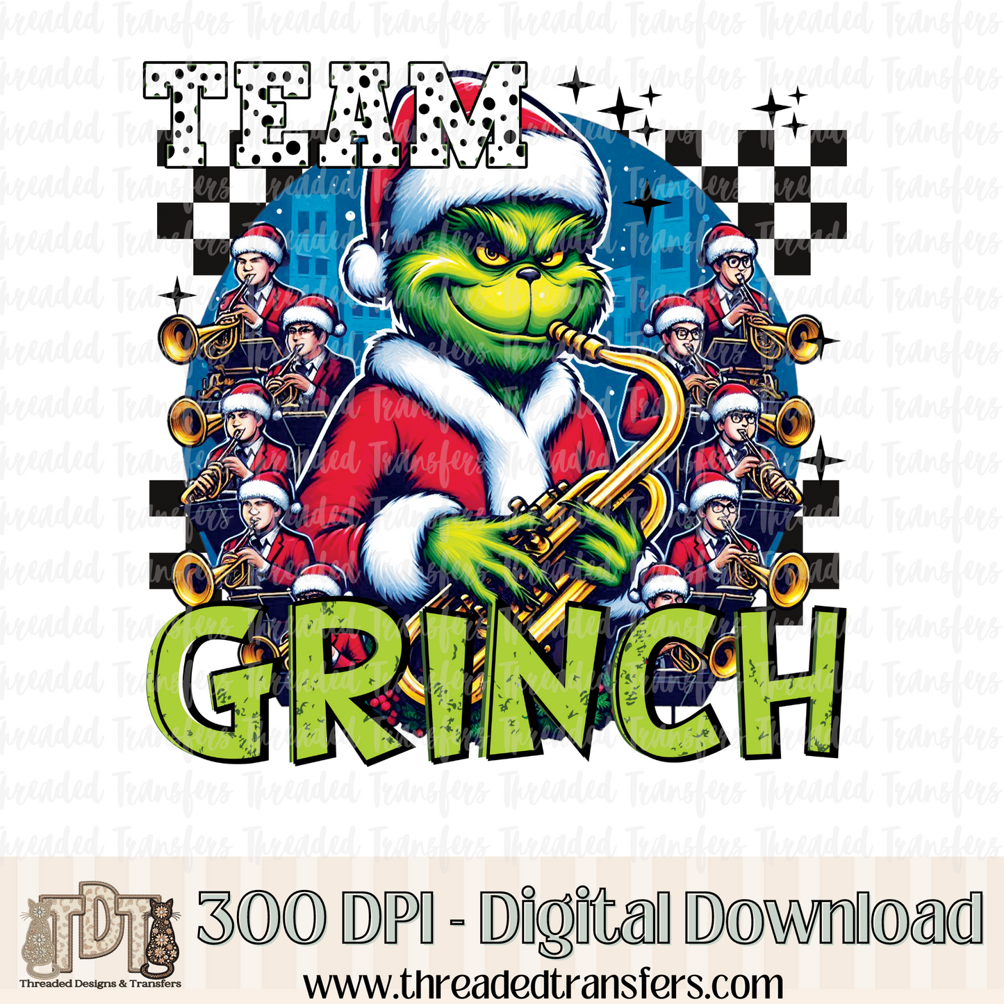 Band Team Green Digital Design Download (PNG Format - no product shipped)