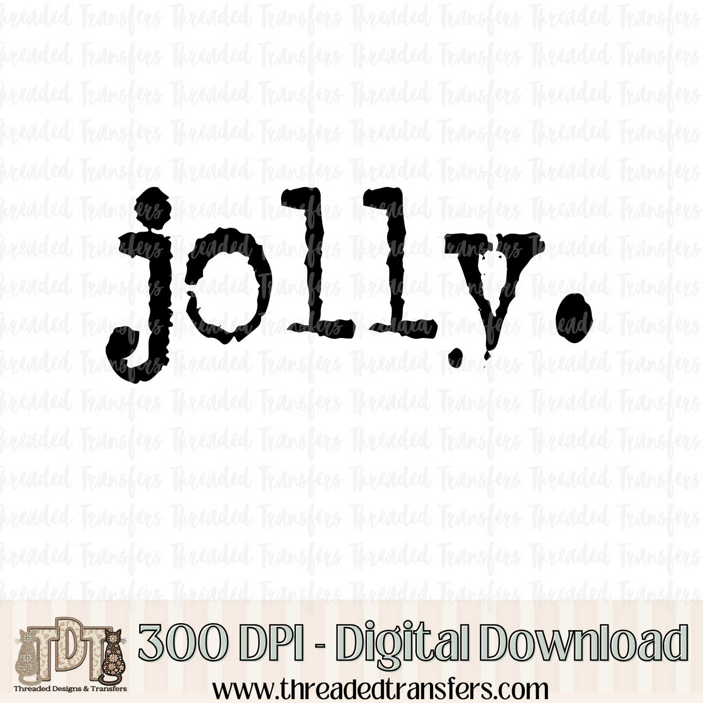 Jolly Typography Digital Design Download (PNG Format - no product shipped)