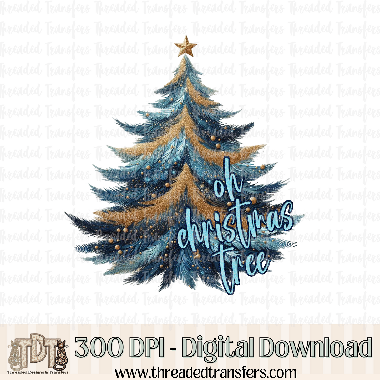 Oh Christmas Tree Digital Design Download (PNG Format - no product shipped)