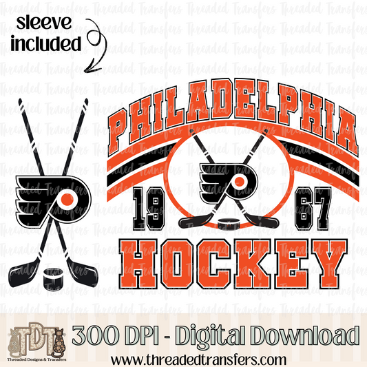 Philadelphia Vintage & Matching Sleeve Digital Design Download (PNG Format - no product shipped)