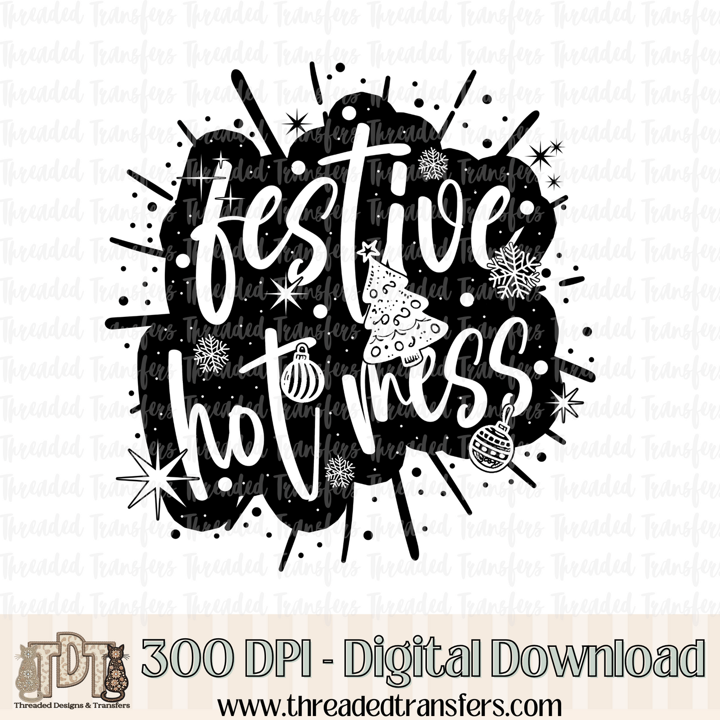 Festive Hot Mess Digital Design Download (PNG Format - no product shipped)