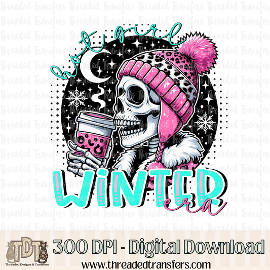 Hot Girl Winter Era Skele Digital Design Download (PNG Format - no product shipped)