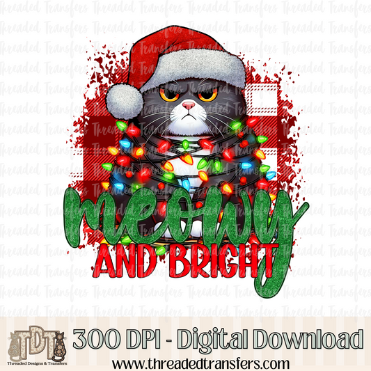 Meowy and Bright Digital Design Download (PNG Format - no product shipped)