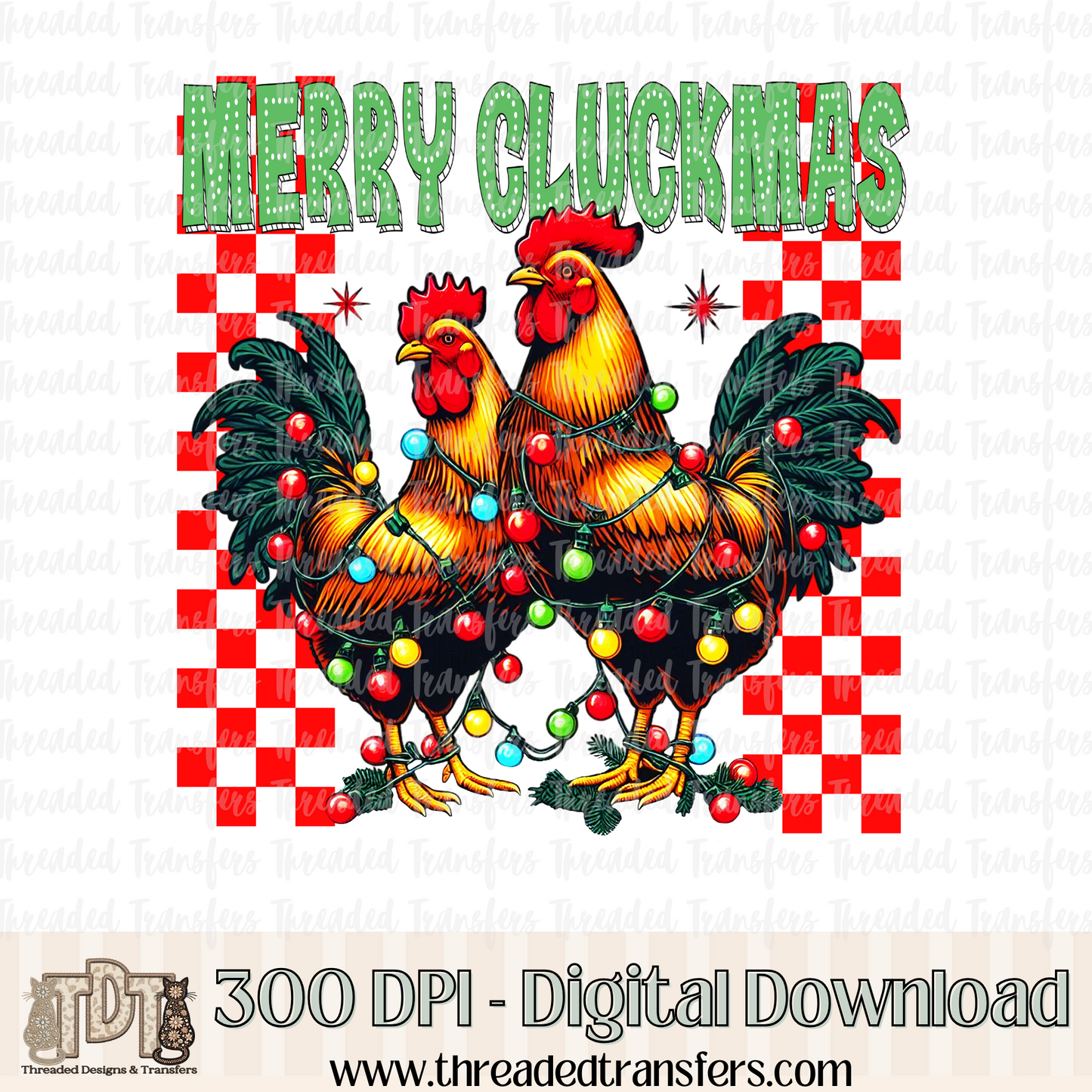 Merry Cluckmas Digital Design Download (PNG Format - no product shipped)