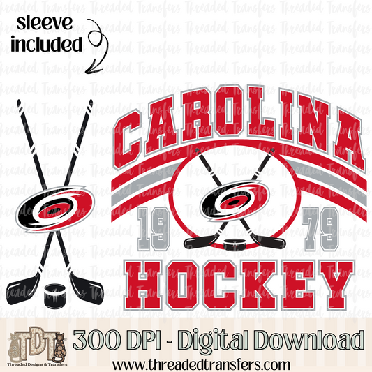 Carolina Vintage & Matching Sleeve Digital Design Download (PNG Format - no product shipped)