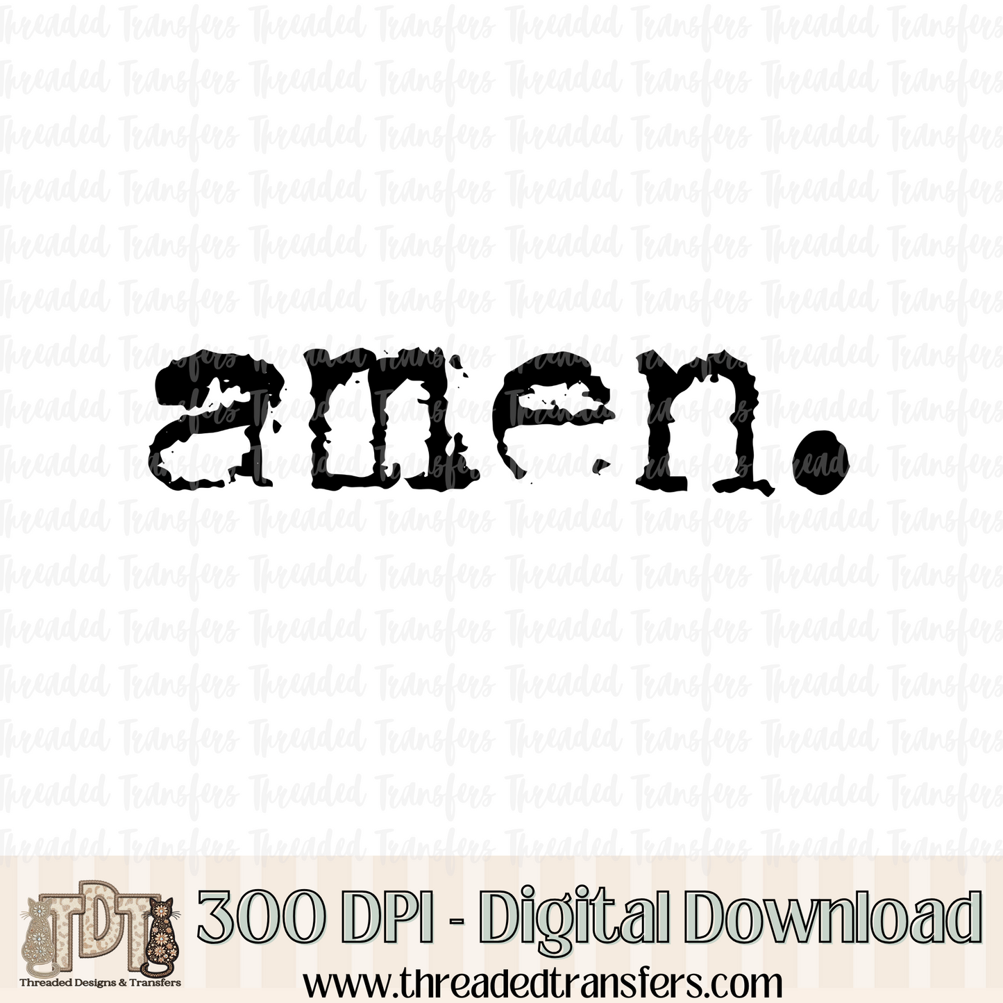 Amen Typography Digital Design Download (PNG Format - no product shipped)