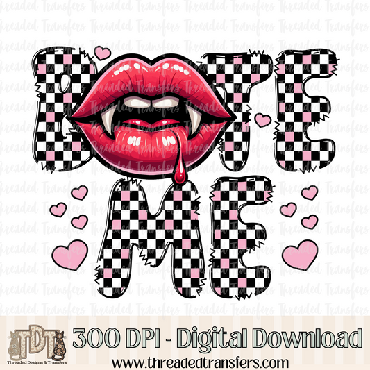 Bite Me Fangs Digital Design Download (PNG Format - no product shipped)