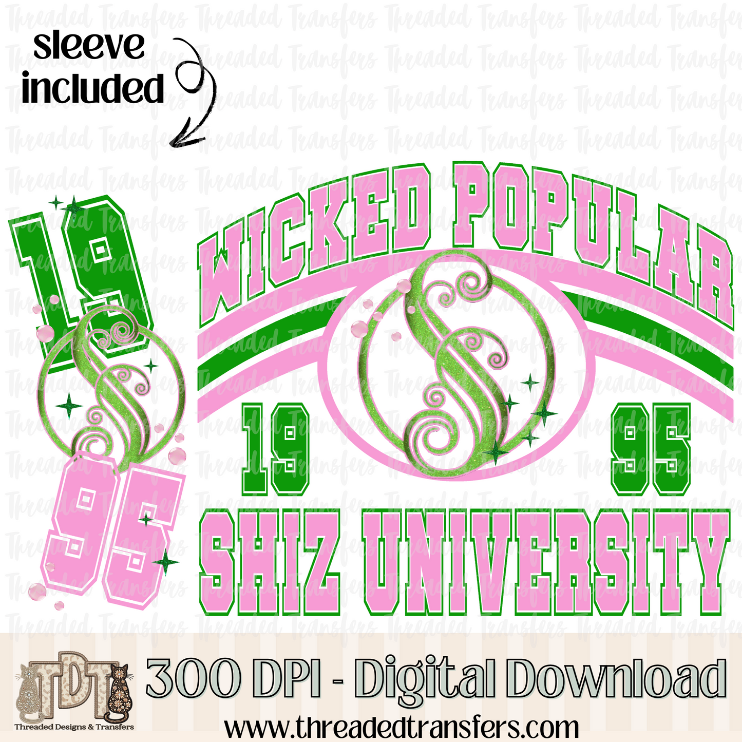 Wicked Popular & Matching Sleeve Digital Design Download (PNG Format - no product shipped)