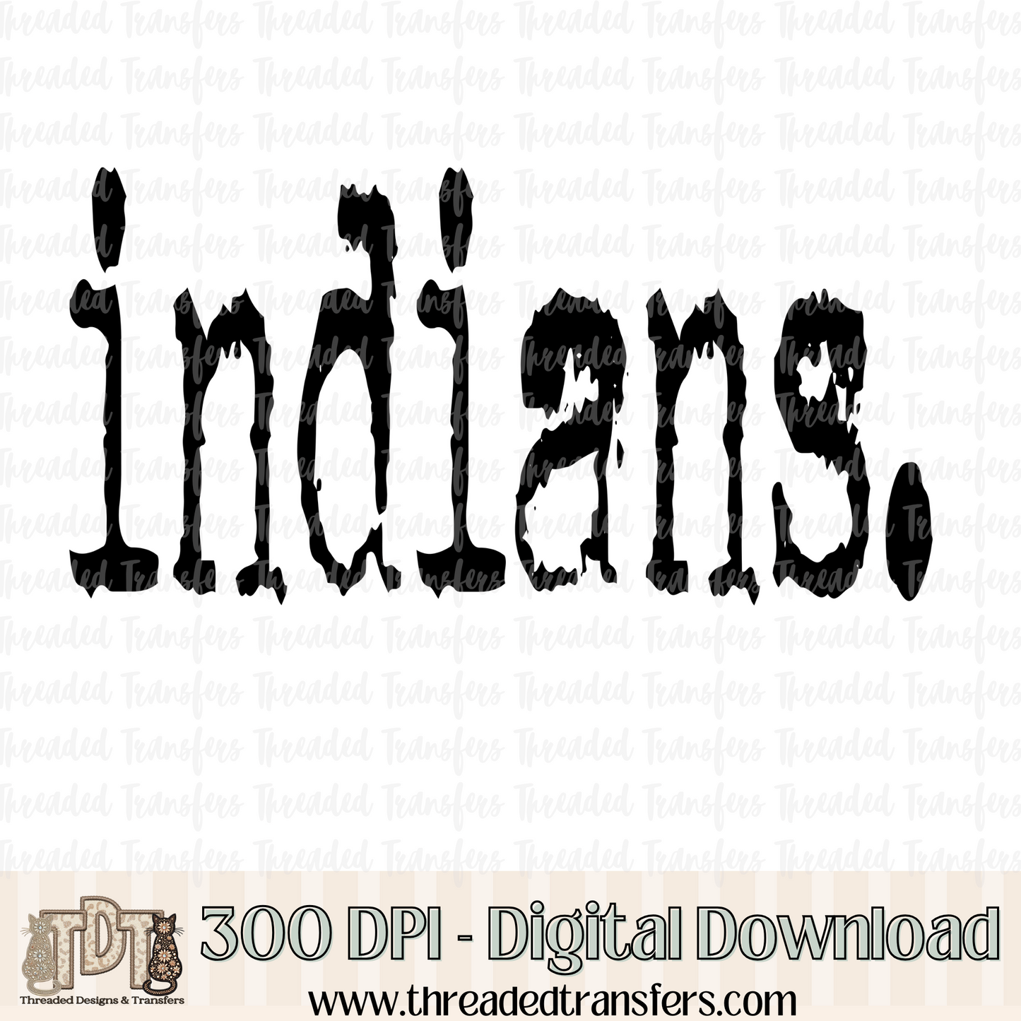 Indians Typography Digital Design Download (PNG Format - no product shipped)