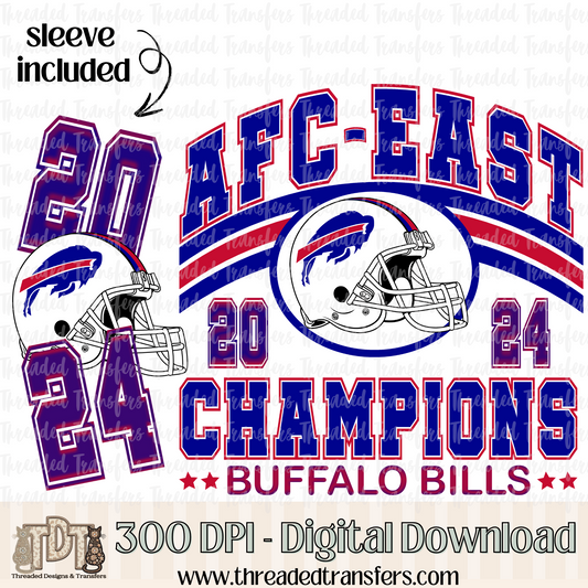 2024 Buffalo Champs & Matching Sleeve Digital Design Download (PNG Format - no product shipped)