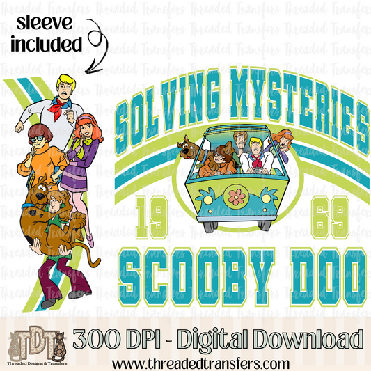 Solving Mysteries & Matching Sleeve Digital Design Download (PNG Format - no product shipped)