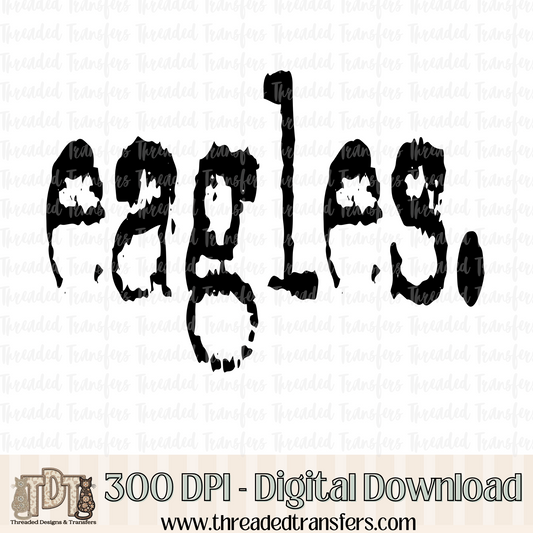 Eagles Typography Digital Design Download (PNG Format - no product shipped)