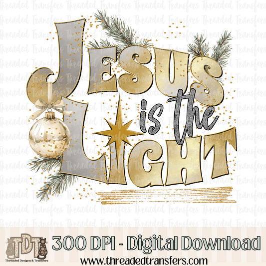 Jesus is the Light Digital Design Download (PNG Format - no product shipped)