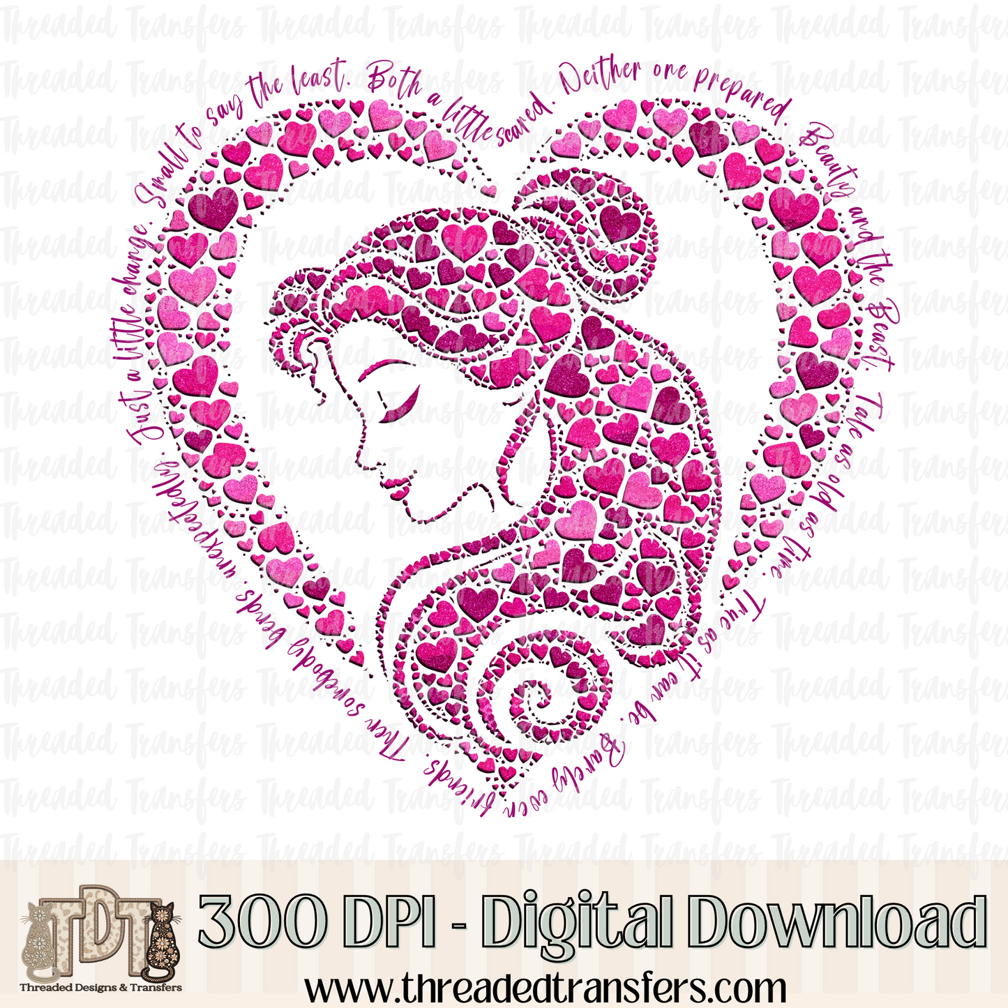 True Love Tale Digital Design Download (PNG Format - no product shipped)