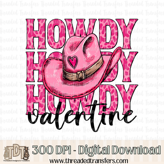 Howdy Valentine Digital Design Download (PNG Format - no product shipped)