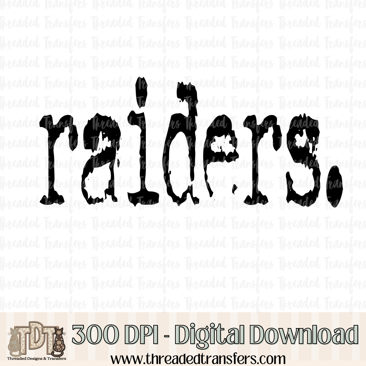 Raiders Typography Digital Design Download (PNG Format - no product shipped)