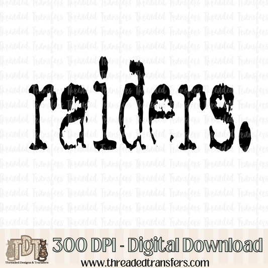 Raiders Typography Digital Design Download (PNG Format - no product shipped)