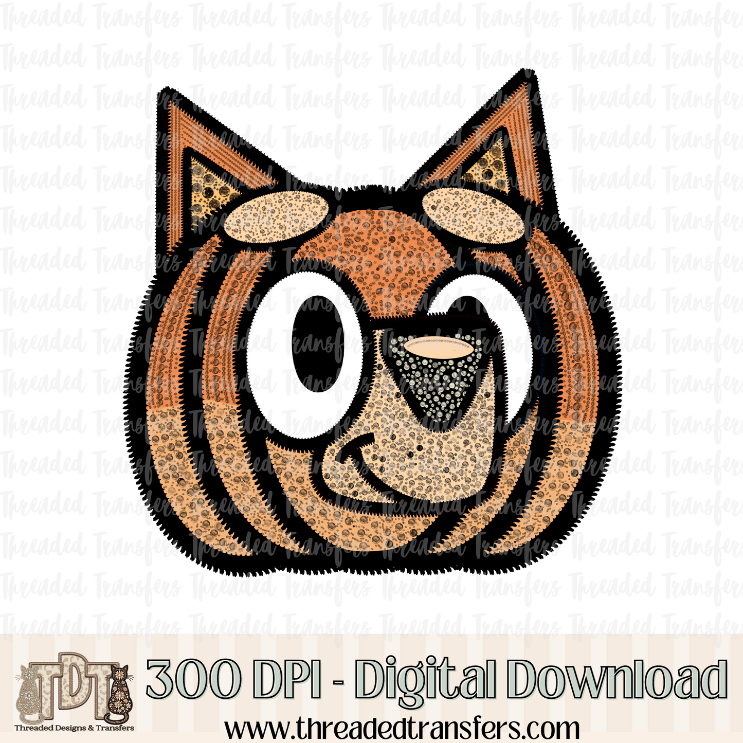 Pumpkin Bingo Faux Rhinestone & Faux Embroidery Digital Design Download (PNG Format - no product shipped)