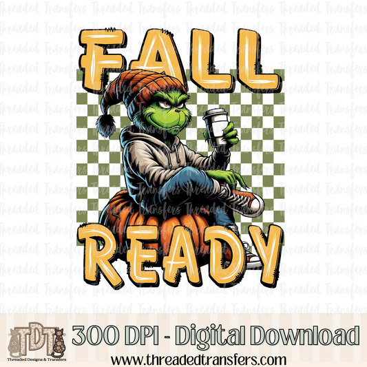 Fall Ready Green Guy Design Download (PNG Format - no product shipped)