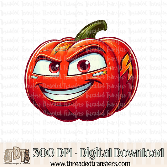 Vroom Pumpkin 2 Digital Design Download (PNG Format - no product shipped)