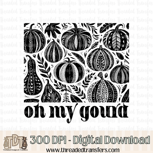 Oh My Gourd Digital Design Download (PNG Format - no product shipped)