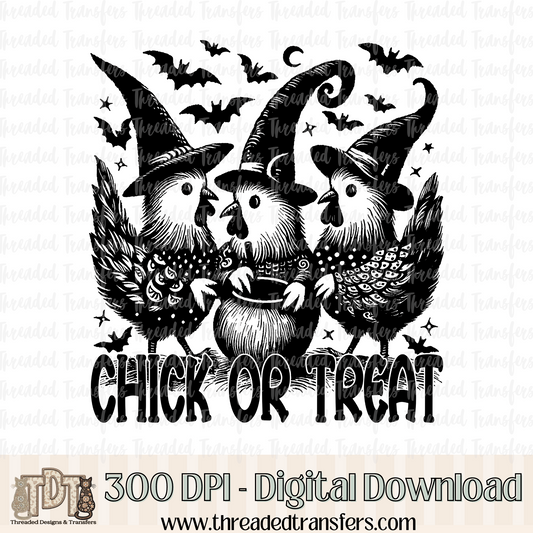 Chick or Treat Digital Design Download (PNG Format - no product shipped)