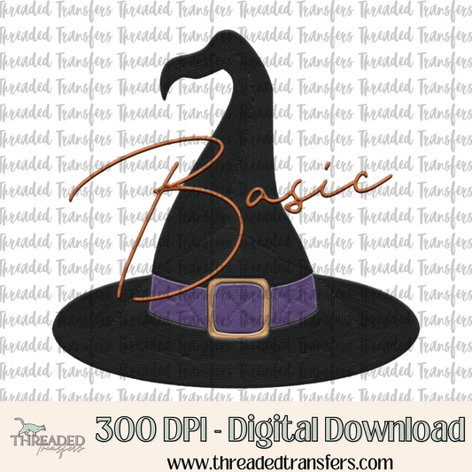 Basic Witch Faux Embroidery Digital Design Download (PNG Format - no product shipped)