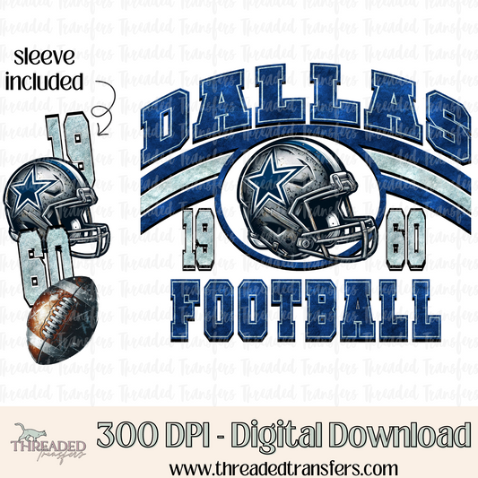 Dallas Grunge & Matching Sleeve Digital Design Download (PNG Format - no product shipped)