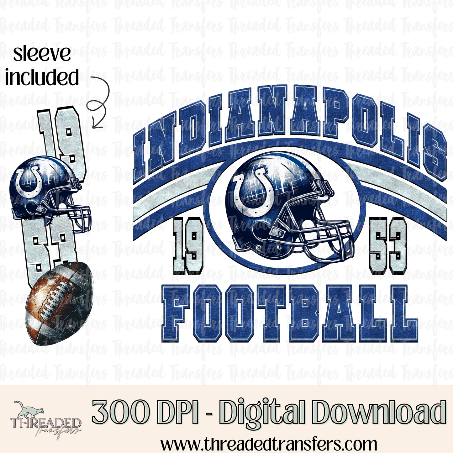 Indianapolis Grunge & Matching Sleeve Digital Design Download (PNG Format - no product shipped)