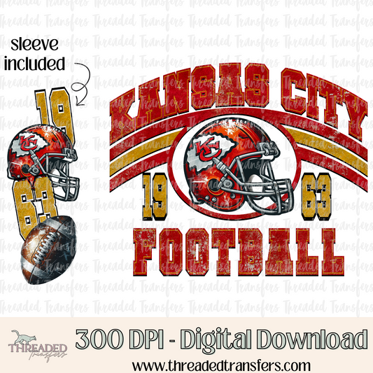 Kansas City Grunge & Matching Sleeve Digital Design Download (PNG Format - no product shipped)