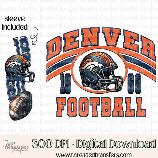 Denver Grunge & Matching Sleeve Digital Design Download (PNG Format - no product shipped)