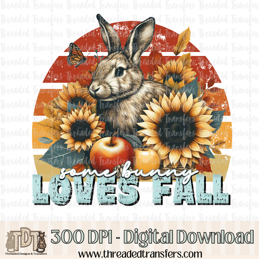 Some Bunny Loves Fall Digital Design Download (PNG Format - no product shipped)