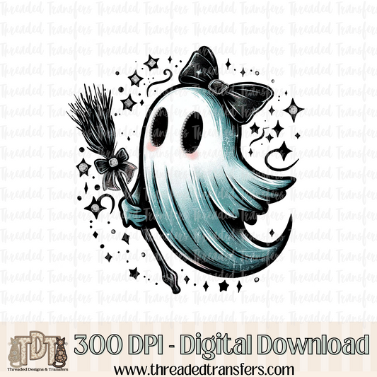 Glam Ghost Faux Rhinestone Digital Design Download (PNG Format - no product shipped)