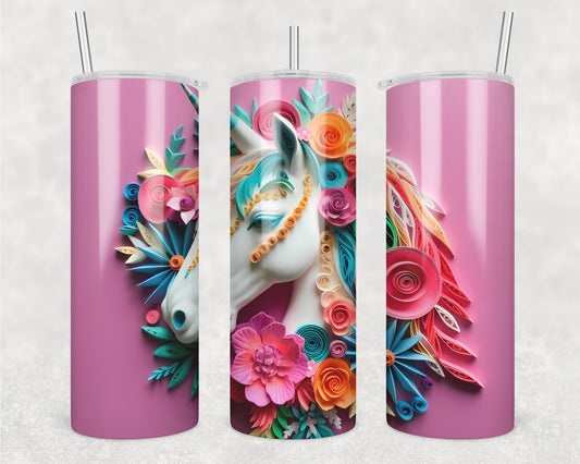 3D Unicorn Sublimation Transfer Tumbler Wrap 20oz (read description)