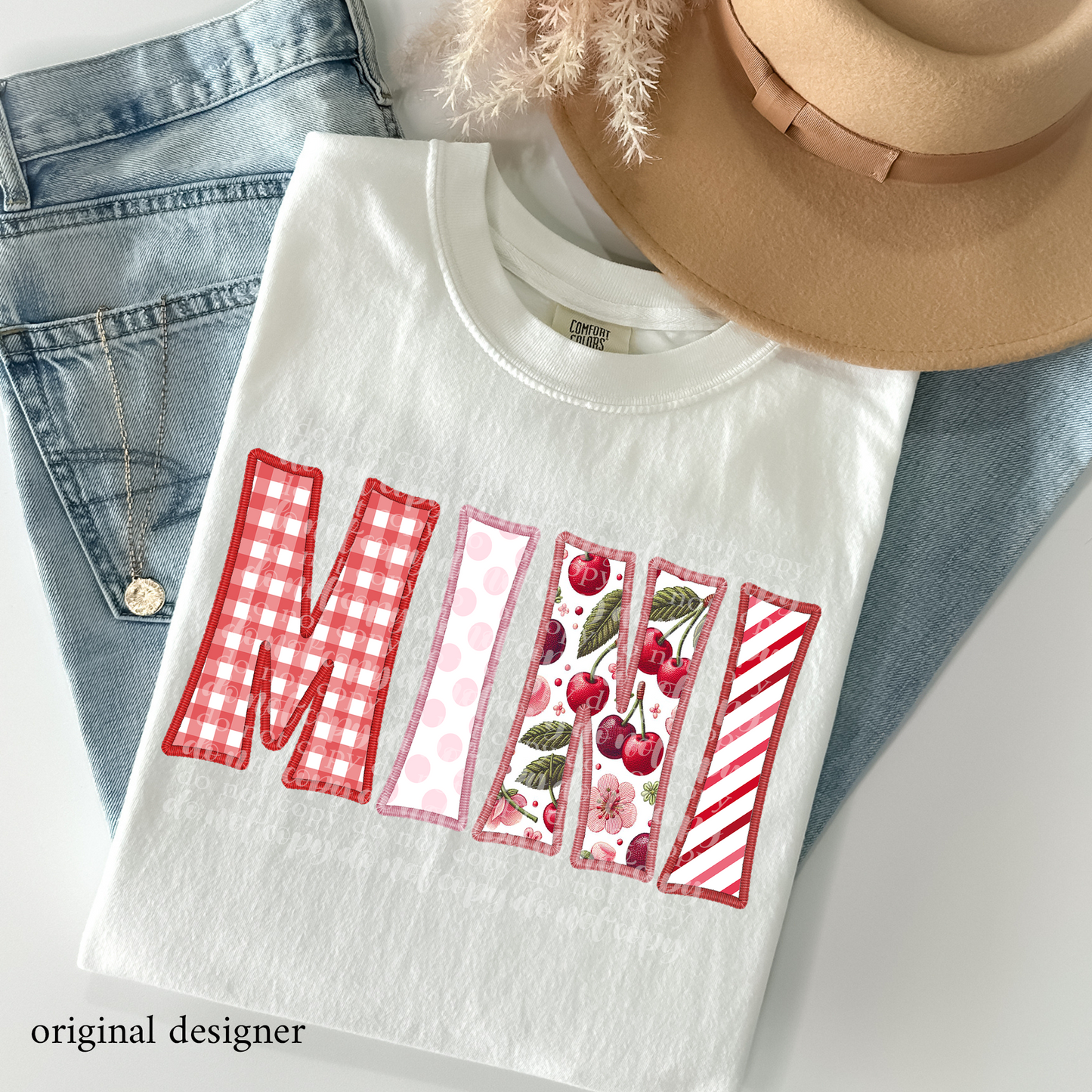 Mini Sweet Cherry Career **EXCLUSIVE** Faux Embroidery DTF & Sublimation Transfer