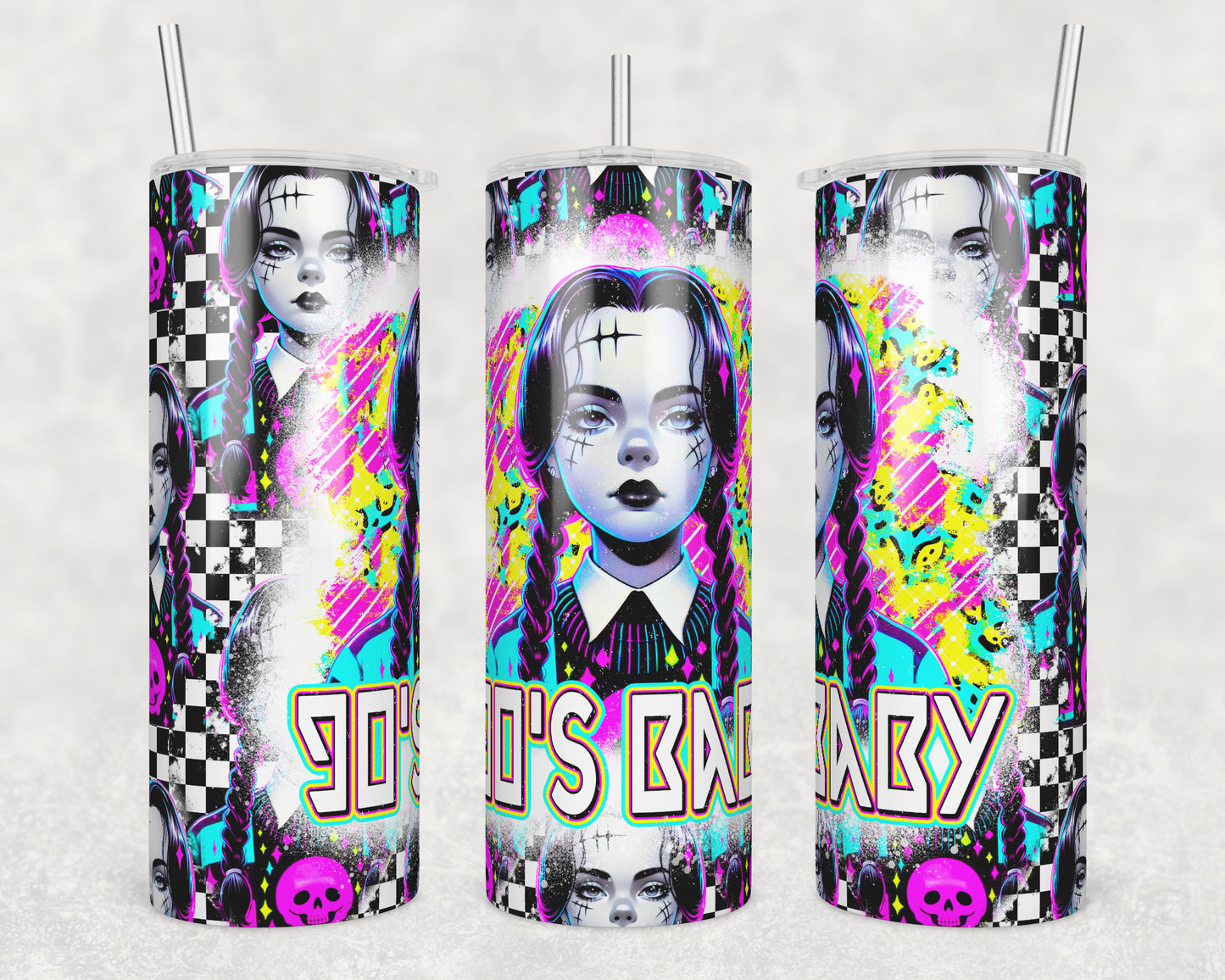 90's Baby (matches shirt) Sublimation Transfer Tumbler Wrap 20oz (read description)