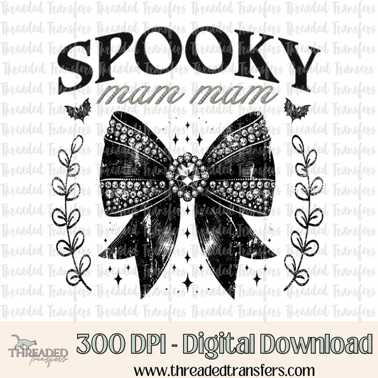 Spooky Mam Mam Faux Rhinestones Digital Design Download (PNG Format - no product shipped)