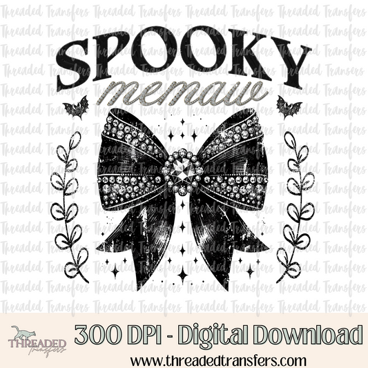 Spooky Memaw Faux Rhinestones Digital Design Download (PNG Format - no product shipped)