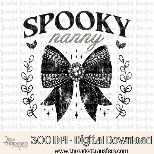 Spooky Nanny Faux Rhinestones Digital Design Download (PNG Format - no product shipped)