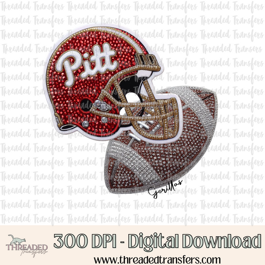 Gorillas P Faux Rhinestones & Faux Embroidery Digital Design Download (PNG Format - no product shipped)