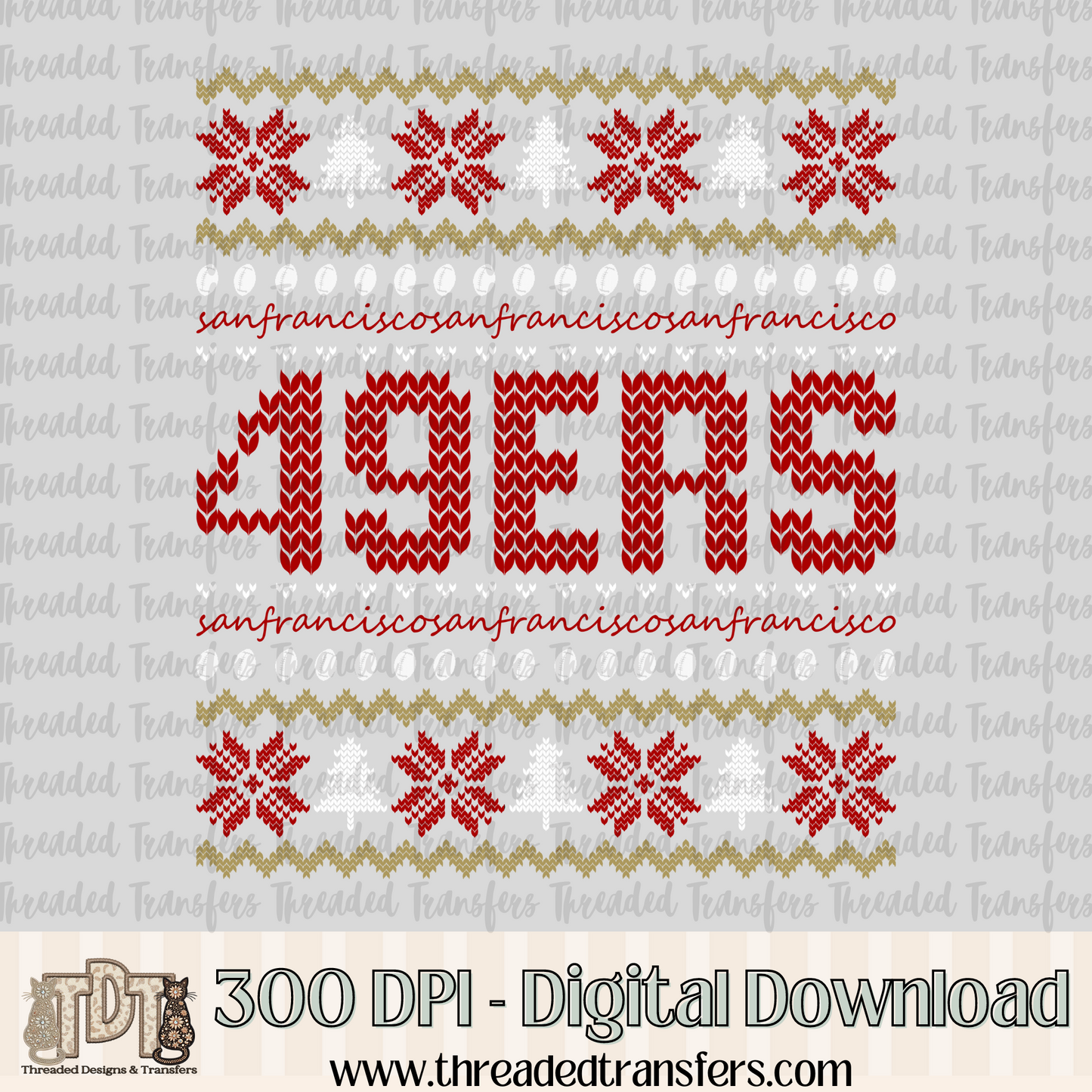 San Francisco Ugly Sweater Digital Design Download (PNG Format - no product shipped)