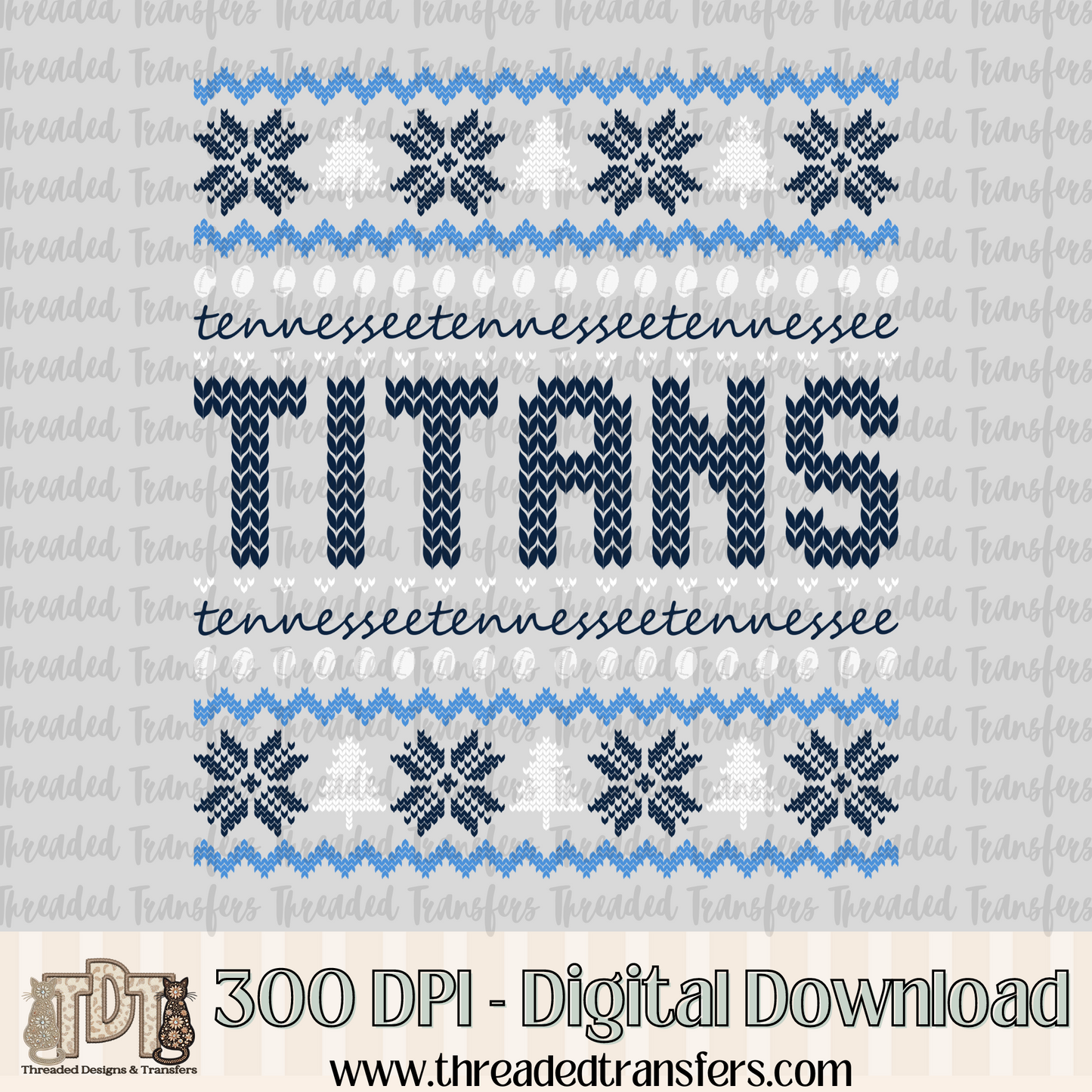 Tennessee Ugly Sweater Digital Design Download (PNG Format - no product shipped)