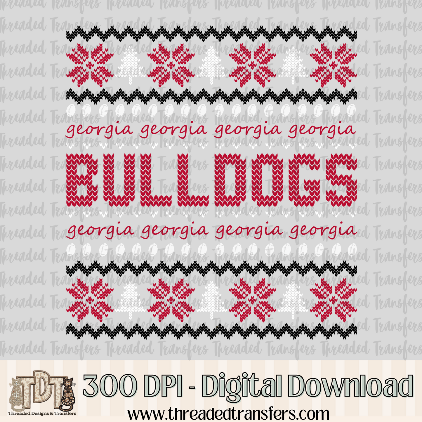 Georgia Ugly Sweater Digital Design Download (PNG Format - no product shipped)