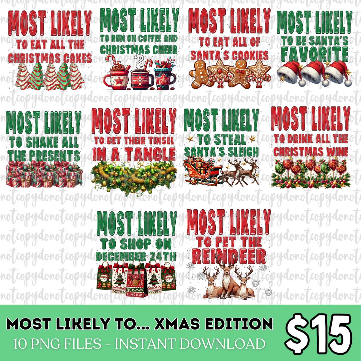 Most Likely To... Christmas Edition Special Digital Download Release (PNG Format - no products shipped)