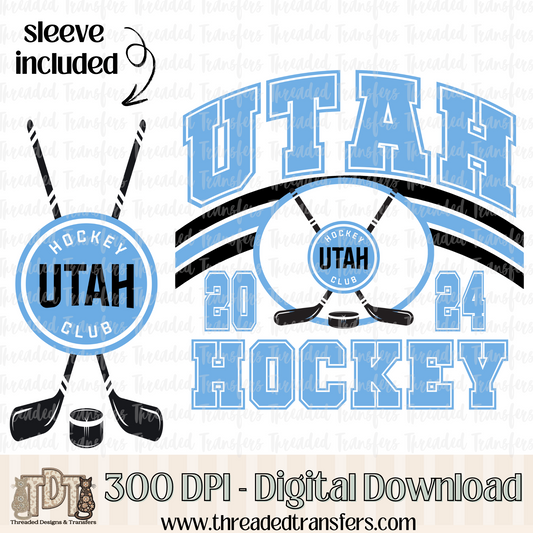 Utah Vintage & Matching Sleeve Digital Design Download (PNG Format - no product shipped)