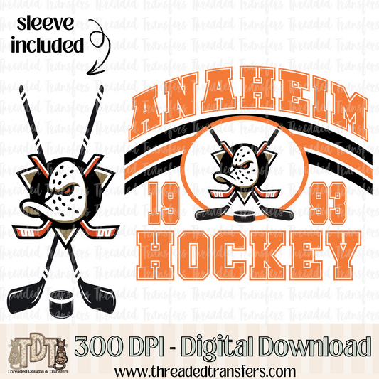 Anaheim Vintage & Matching Sleeve Digital Design Download (PNG Format - no product shipped)