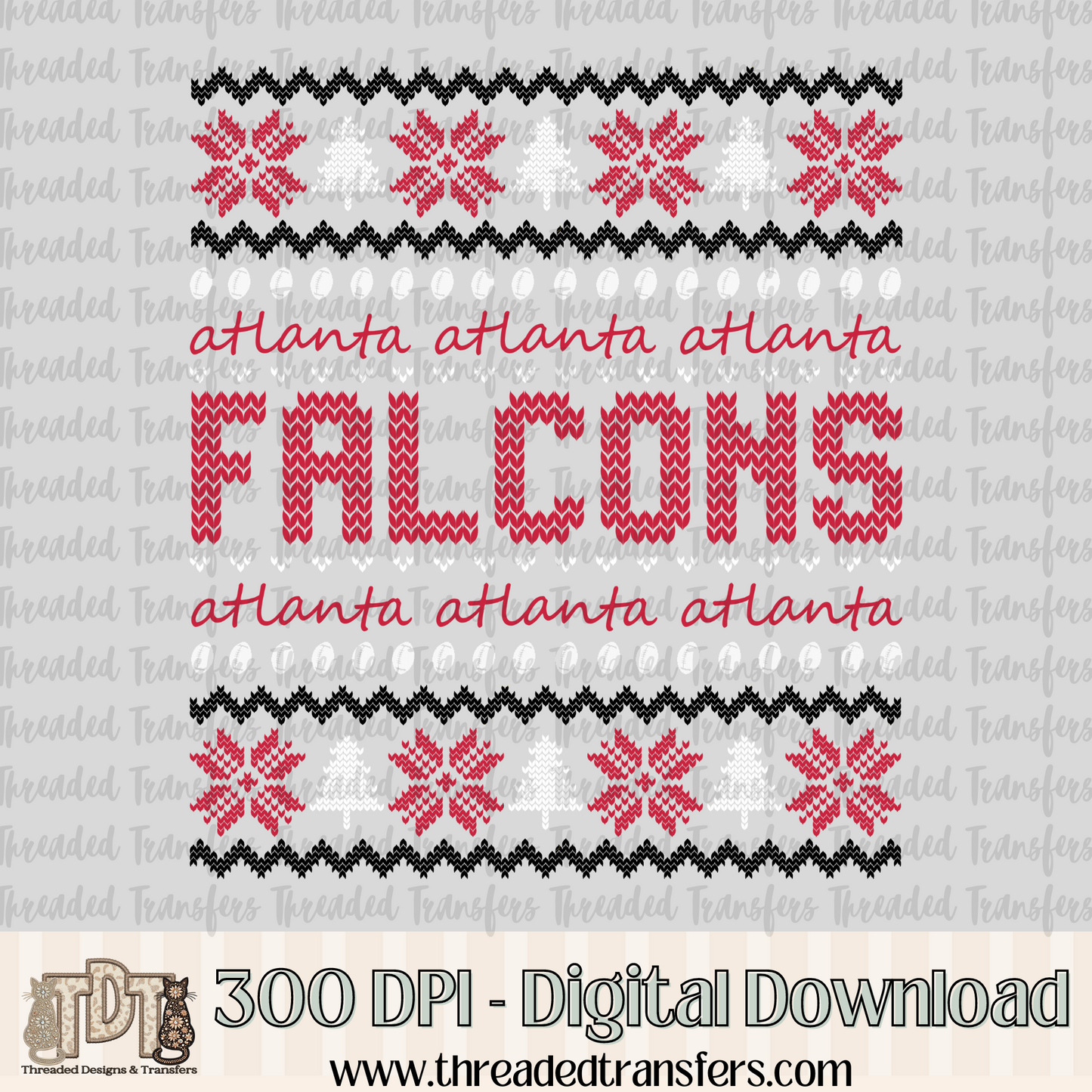 Atlanta Ugly Sweater Digital Design Download (PNG Format - no product shipped)