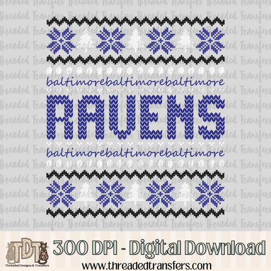 Baltimore Ugly Sweater Digital Design Download (PNG Format - no product shipped)