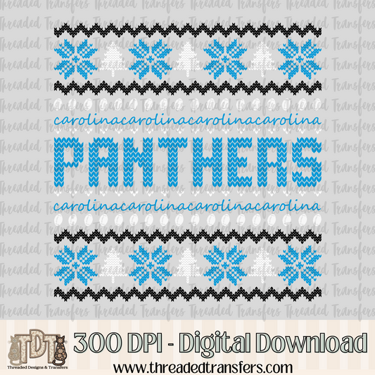 Carolina Ugly Sweater Digital Design Download (PNG Format - no product shipped)